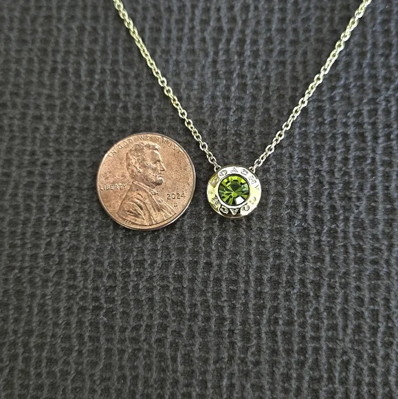 Coach Raised Gold💛 Slider Disc💿 Pendant Necklace - NIB - Picture 10 of 16